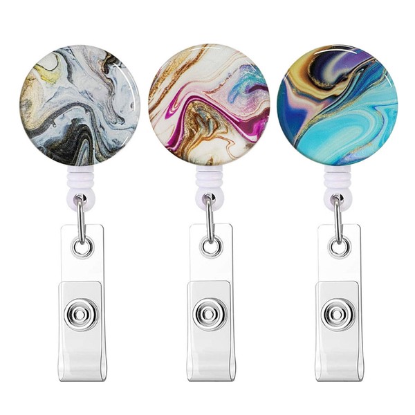 Knocent Retractable Badge Reel Clip, Cute Badge Holder Nursing Badge