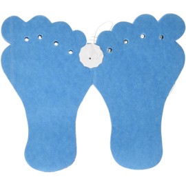 Baby Boy Blue Paper Garland Feet 6m, Lovely Shades of Blue Baby Feet. Room Decoration or Baby Shower