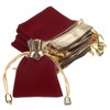 sourcing map 12 Pcs Velvet Drawstring Bag, 2.8 x 3.7