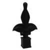 3/4" Fence Finials Fleur De Lis High-Impact Polypropylene Black Finial