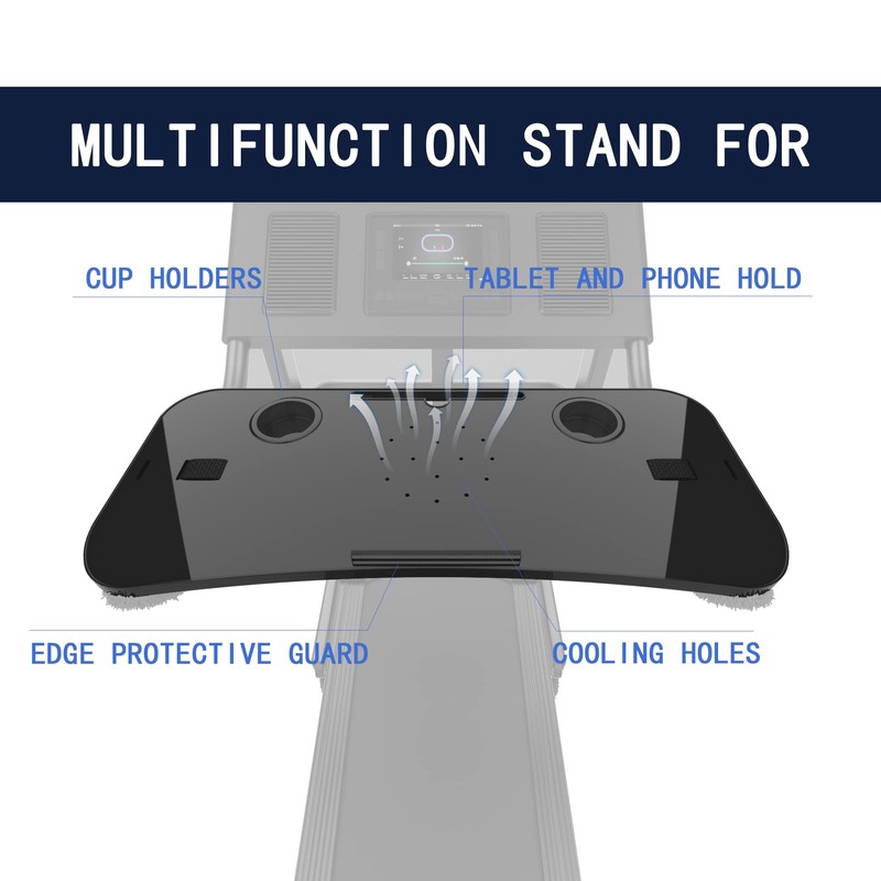 Qsxou Treadmill Desk Attachment, 36 Inches Tread Tray Workstation Handlebars
