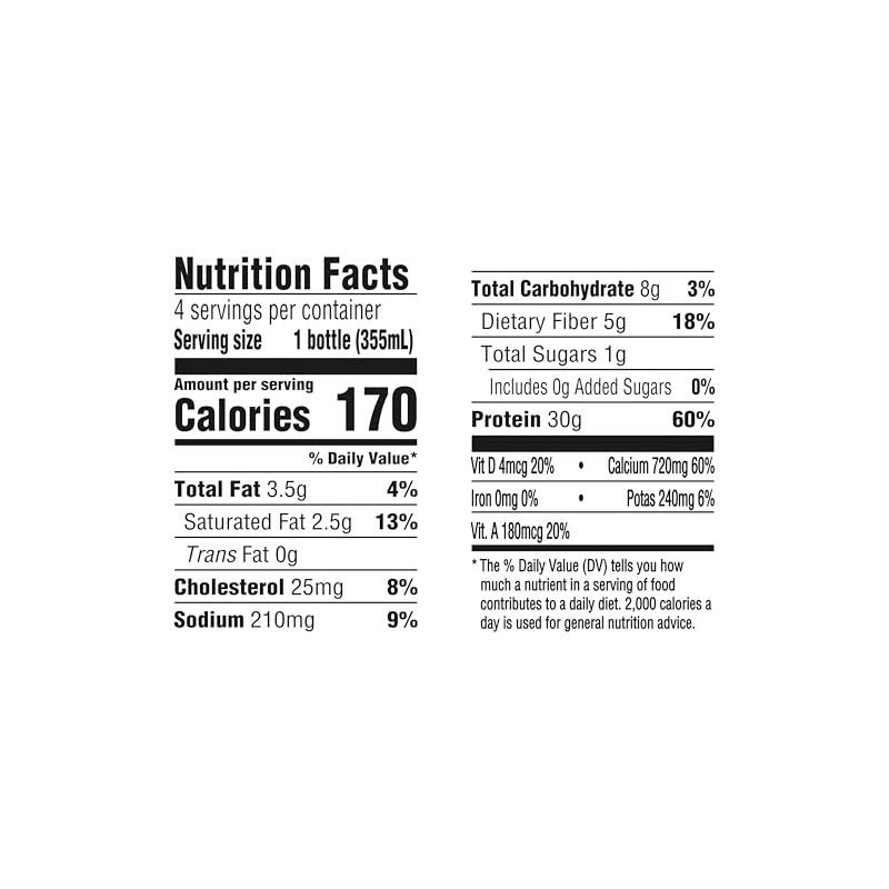 Oikos 30g Protein Shake, Strawberry, High Protein Drinks, Shelf Stable,
