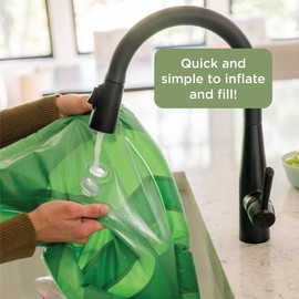 MindWare Sensory Sprouts Baby Water Mat - Inflatable Leaf-Shaped Baby Play Mats for Floor with Adorable Bugs and Creatures - 6 Month Old Baby Must Haves to Develop Neck Muscles, Visual Stimulation