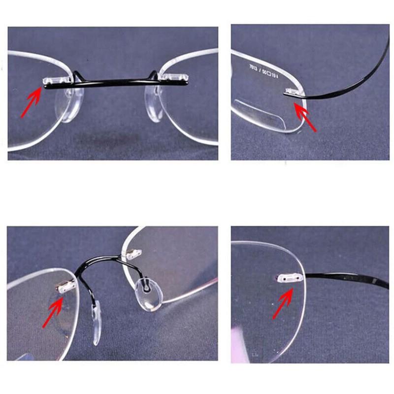 Rimless Glasses Accessories Double Rubber Plug Eyeglass Repair Kits (1.5mm