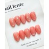 Coral magnetic gel glitter feminine nail handmade nail tip -