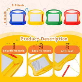 24 Piece Mini Magnetic Drawing Board for Kids, Erasable Small Doodle Board Set, Portable Travel Size Writing Painting Sketching Pad for Toddler Classroom Art Supplies Birthday Party Favors (Cute)