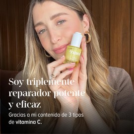 Triple C I Suero Facial de Vitamina C + Ácido Hialurónico I Potente Aclarador de Manchas I Aporta Luminosidad y Rejuvenece la Piel 30-ml