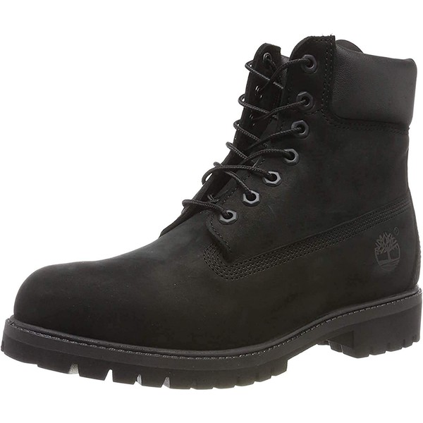 Timberland Men's 6 inch Premium Waterproof Boot, Black Nubuck, 7