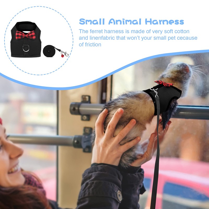 Rypet Small Animal Harness and Leash - Soft Mesh Pet