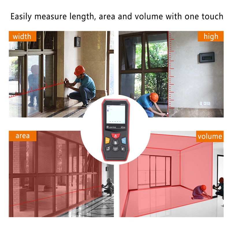 LM45e Infrared Laser Range Finder Portable Digital Distance Meter Area
