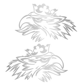 Griffin Decor Sticker Set (Left and Right) Sticker Truck Film Diamond Scollops Prong Ornaments (K075 Silver Grey Metallic)