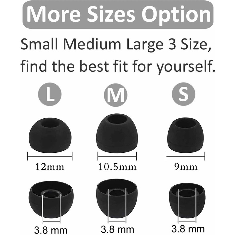 Replacement Earbuds Tips Silicone Eartips for Beats Studio Buds Headphones