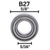 Whiteside B27 Ball Bearing: 5/8 Inch Outside Diameter, 5/16 Inch