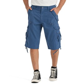 BEST SOUTH - Pantalones cortos largos tipo cargo para hombre por debajo de la rodilla, 13 pulgadas, Quiet Harbor, 32