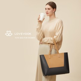 LOVEVOOK Tote Bag for Women Top Handle Purses and Handbags Vegan Leather Casual Work Weekender Travel Shoulder Bag