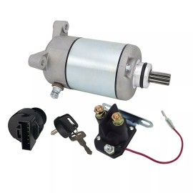 superstarterstore ATP 500 Starter for Polaris 500 4x4 2004 with Relay & Key Switch