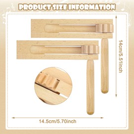 LETTERASHQP Wooden Ratchet Sound Maker, Pack of 2 Wooden Spinning Ratchet, Musical Instrument, Wooden Ratchet Instrument Toy for Party Favours, Sporting Events and Celebrations
