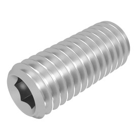 SECCARO 20 Pcs M8 x 20mm Stainless Steel V2A VA A2 DIN 913 ISO 4026 Hex Socket Set Screw