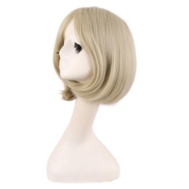 MapofBeauty 12 Inch/30 cm Fashion Unisex Short Straight Beauty Wig (Blonde)