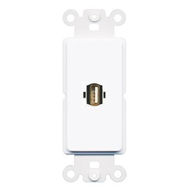 RiteAV 1 Port USB2 Wall Plate Insert Module Rocker [White]
