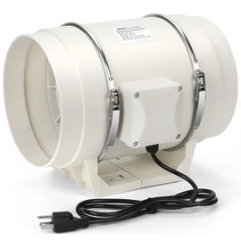 Nalle 8 Inchs Inline Duct Fan Radon Fan 168W 740 CFM Ventilation Exhaust Blower Fans Efficient Quiet Copper Motor for Ducting Vents Bathroom Kitchen Grow Tents Hydroponics