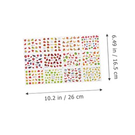 WOONEKY 3sheets Fruit Nail Art Stickers of Simple Nail Decals for Easy Manicure for Decoration Lightweight and Convenient Art Supplies