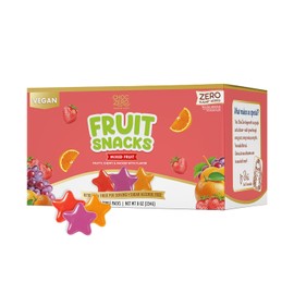 ChocZero Fruit Snacks – No Added Sugar, Keto Friendly, High Fiber, Low Calorie Gummy Candy, Gluten Free, Made with Real Fruit, 8 Snack Packs