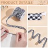 BENECREAT 10.94 Yards/10m Black and White Stripe Bias Binding Tape