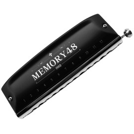 Chromatic Harmonica Chromatic Mouth Organ Harp Performance Armonica with Slider and Value Key of C 12 Hole 48 Tone Professional Music Instrument Gift