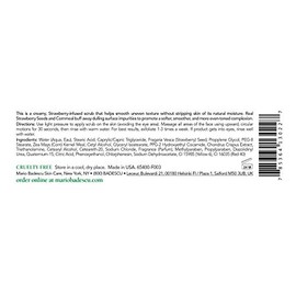 Mario Badescu Exfoliante facial de fresa para todo tipo de piel | Exfoliante facial que afina la piel apagada |Formulado con semillas de fresa y harina de maíz| 113 gr