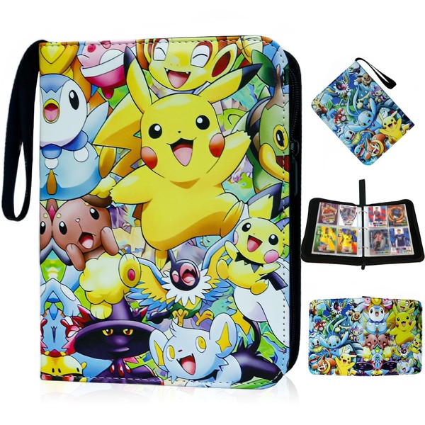 YFCHOTI Trading Card Album 4 Compartments 400 Pockets Cards Scrapbook