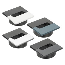 PATIKIL 2.4 Inch Desk Grommet, 4Pcs Cable Grommet Wire Management Cable Hole Cover Cord Organizer for Office Home Table Countertop, Black/White, Black/Blue, Black/Gray, Black/Silver