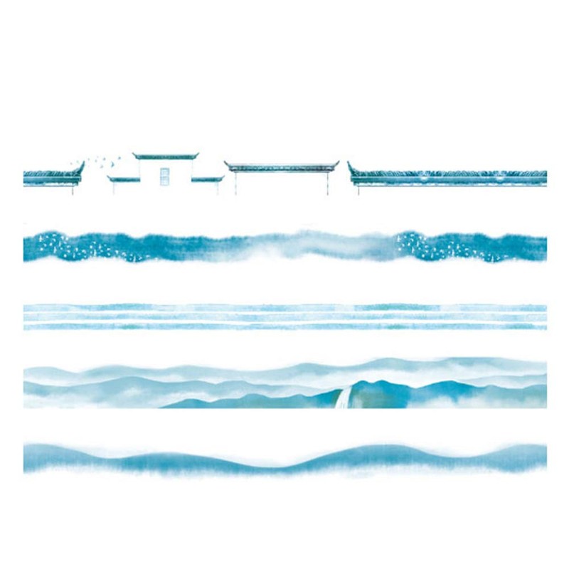 Japanese Style Pattern Washi Tape, 5 Rolls, Creativity, Masking Tape