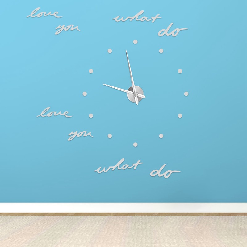 Innovative DIY Wall Clock Stylish Mirror Surface Sticker Clock Modern