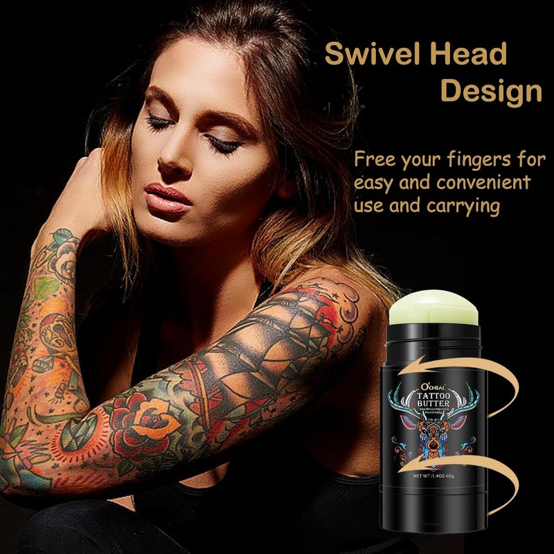 Tattoo Aftercare Butter Balm,Natural Organic Tattoo Cream Moisturizer for Old