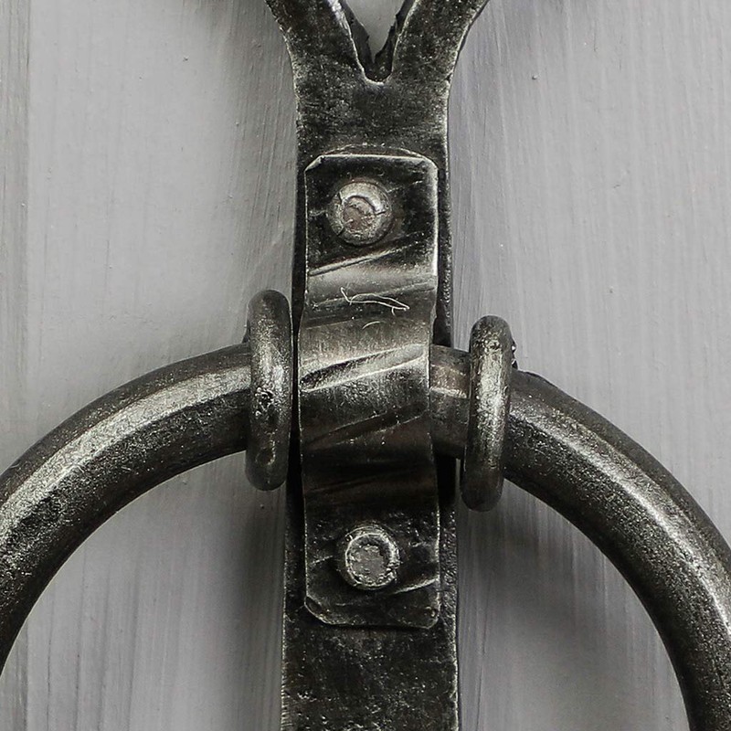 Door Knocker Heart Shaped Black Cast Iron Ring Door Knocker