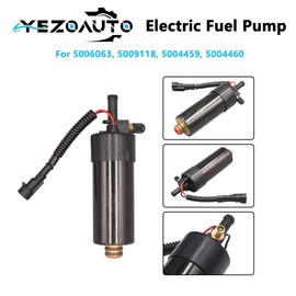 Yezoauto Fuel Pump with pressure valve for Johnson Evinrude 200HP 225HP 250HP 300HP E-TEC 90 DEG 3.3L 3.4L 2005-2014 Replaces 5006063 5010821(pattern with schrader valve)