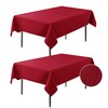 BIFENBI 2 Pack Burgundy Tablecloth Rectangular - 60x120 Inch -