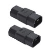 2Pcs IEC320 C14 to IEC320 C21 Power Adapter IEC320 C14