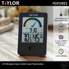 Taylor Digital Wireless Indoor Comfort Level Thermometer and Hygrometer, Easy-to-Read