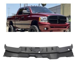 KUAFU Windshield Wiper Cowl Vent Grille Panel Compatible with 2002-2010 Dodge Ram 1500 2500 3500 Replacement for 55056006AE Black 2Pcs