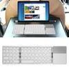Round Key Bluetooth Foldable Keyboard with Touchpad Universal 140mAh Wireless