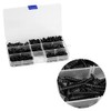 340Pcs Flange Self Tapping, Black Galvanised Screws Large Flange Head