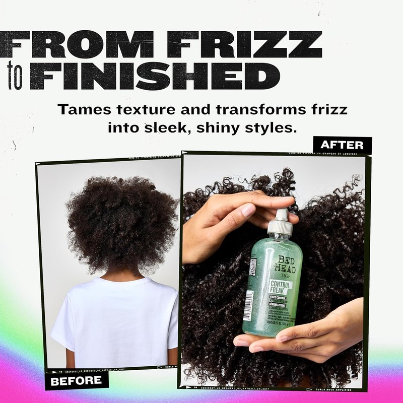 TIGI Bed Head Control Freak Serum, Frizz Control and Straightener,