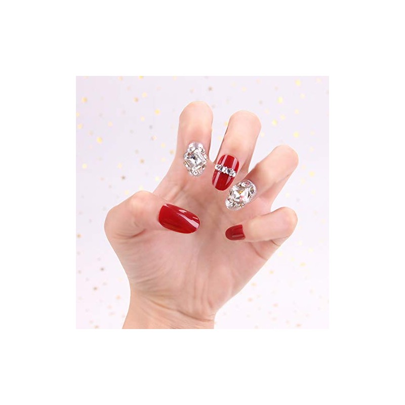 Set of 24 Nail Art Pearl Decoration Bride Fake Nails