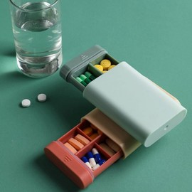 Portable Small Pill Case / Vitamin Organizer Pink Storage Case 3ea