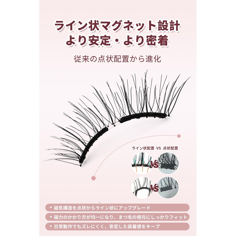 Magnetic False Eyelashes, Magnetic Eyelashes, No Glue Required, Reusable, Natural,