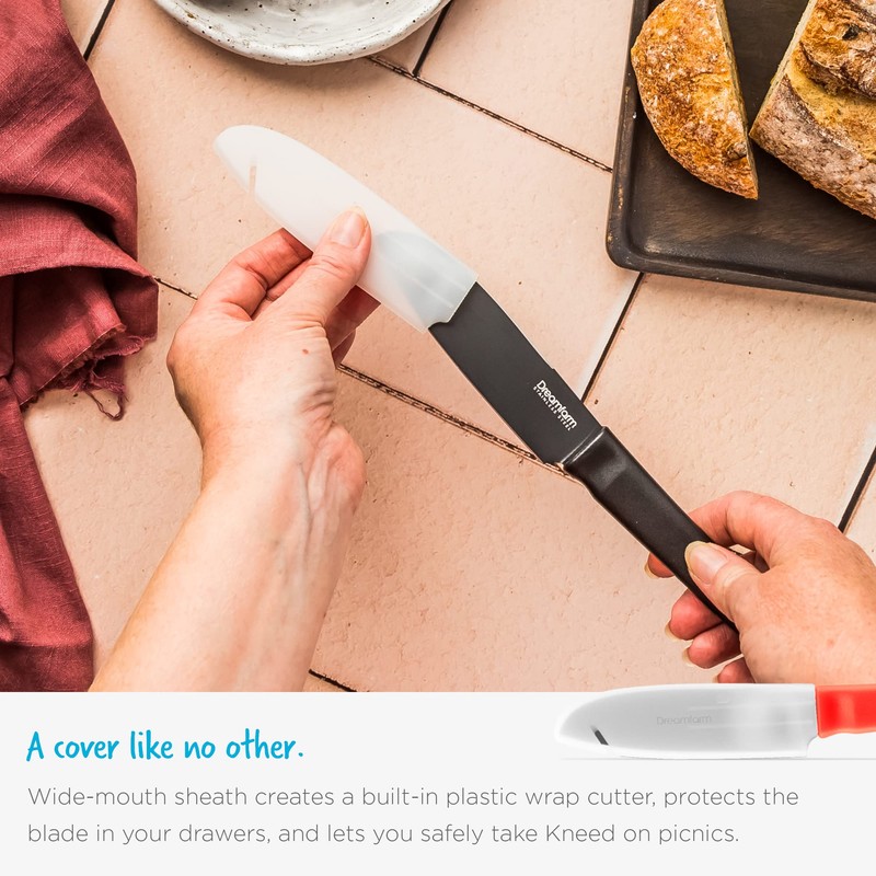 Dreamfarm Kneed | Cutting, Spreading and Scooping Knife with Built-in