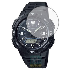 PDA Workshop AQ-S800W Series Wristwatch, 9H Hardness, Glossy, Protective Film, Made in Japan