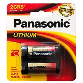 Panasonic 6V 2CR5 Photo Lithium Battery Replace 23-178, 23-266, 245, 245AA, 2CR5, 2CR5M, 2CR5R, 5032GC, 5032LC Fits Canon: 600, A5, A5 ZOOM, AUTO ZOOM, CANON TOP SHOT Konica: 640, KANPEI, KONICA HEXAR